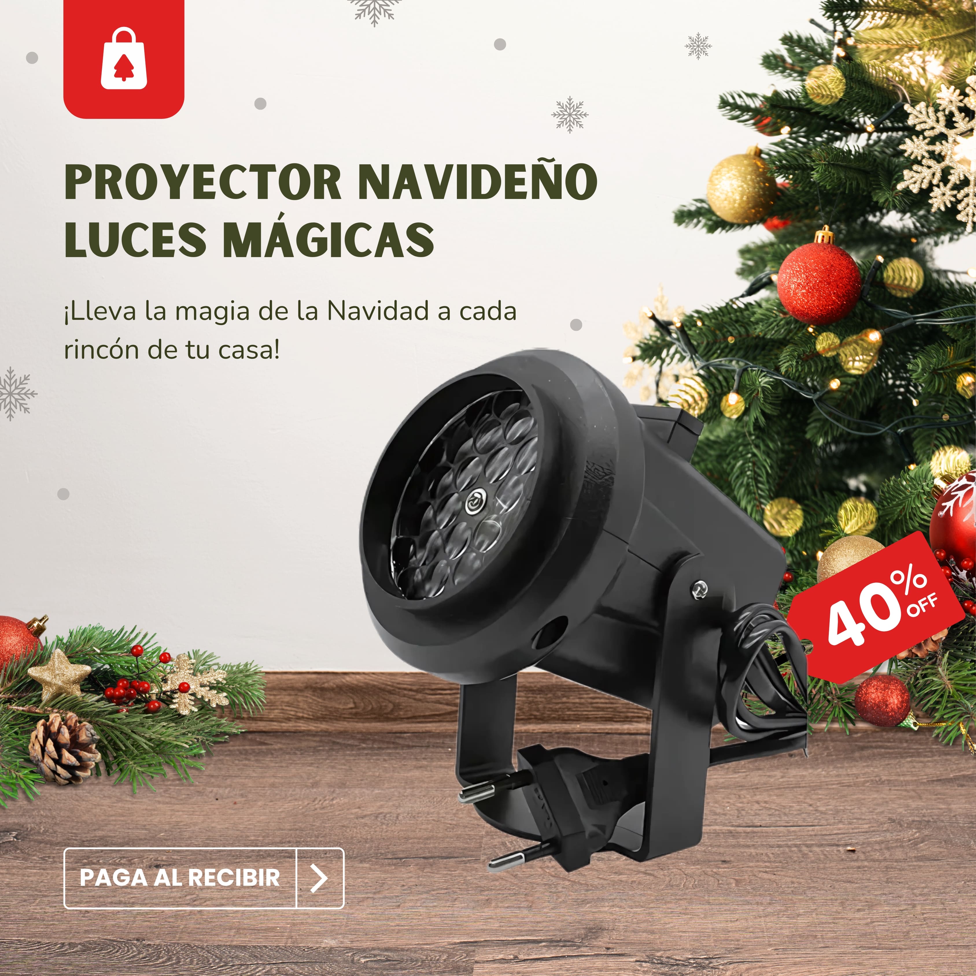 Proyector de Luces Navideñas  [ULTRA DEFINICIÓN] ✨🎅🎄